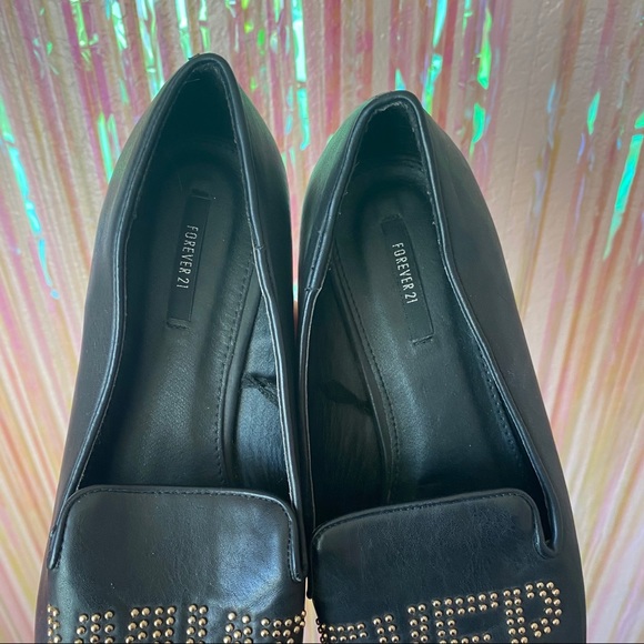 Forever 21 Whatever Studded Loafer Flats 8 - Picture 4 of 5